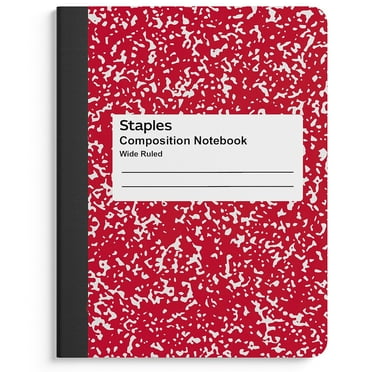 Staples Composition Notebook 7.5" x 9.75" Wide Ruled 100 Sheets Assorted Colors (ST55077) 912462
