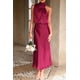thumbnail image 5 of Vestido PRETTYGARDEN 2025 sin mangas con cuello simulado satinado maxi M, 5 of 8