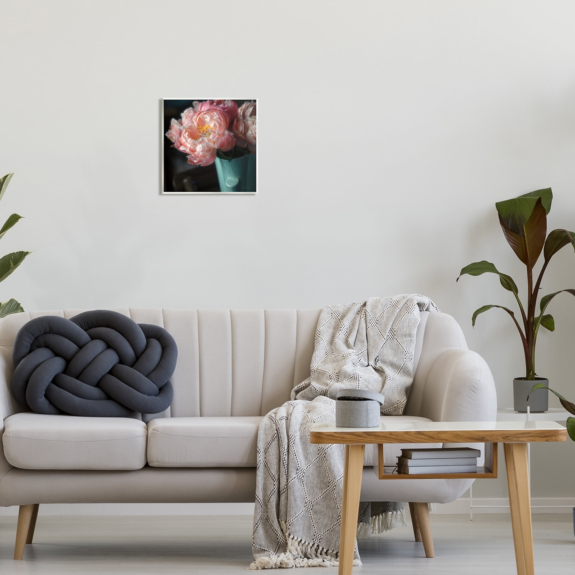 Stupell Industries Pink Peony Photography Botanical & Floral Photography Unframed Art Print Wall Art, 12 x 12