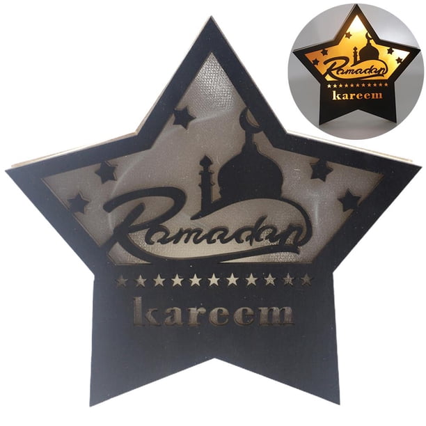 En Forma De Estrella De Cinco Puntas De Ramadán Lámpara De Escritorio Exquisita Decoración De Fiesta En Casa Kearding HA042637-01