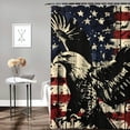 thumbnail image 2 of Orinice Eagle Flag Americo Makk Bathroom Decor Set with Hooks, Colorful Luxurious Graphic Print Polyester Fabric Shower Curtain, Chic Modern Style, Multi Size Options 69x72, 2 of 7