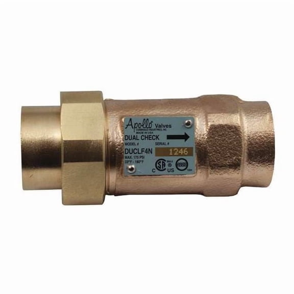 Apollo Valves 3/4" Swivel x NPT Lead Free Bronze Dual Check Valve 4ALF3S54A