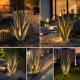 thumbnail image 2 of Solar Lights Outdoor Waterproof, 1.8ft Metal Artificial Agave Plant Solar Garden Lights, for Pathway Walkway Yard Lawn Decorative Landscape Lighting, Warm White (Green), 2 of 8