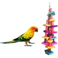 thumbnail image 2 of Natural Wood Bird Chew Toy for Medium Large Parrot Conure Macaw African Grey Amazon Cockatoo Amazon Budgies Parakeet Cockatiel Lovebird Finch Cage, 2 of 3