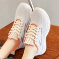 thumbnail image 5 of dmqupv Women Sneakers Slip On Sneakers Fashion Spring And Summer Women Sports Shoes Flat Bottom Soft Bottom Non Slip Mesh Breathable Lace Up Comfortable Outdoor Hiking Shoes Beige 39, 5 of 5