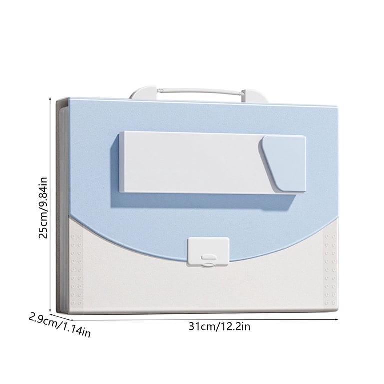 Multi Pocket Accordion File Folder with Built In Pencil Case Portable ...