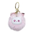 thumbnail image 3 of Llavero con colgante de gato de peluche, ligero, decorativo y novedoso, para bolso. Rosa, 3 of 9