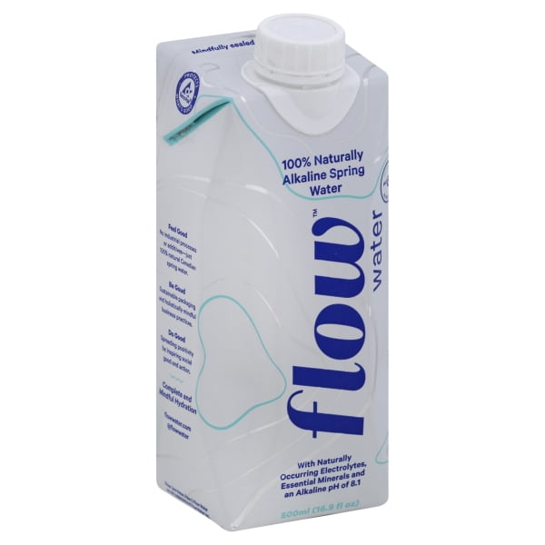 Flow 100 Naturally Alkaline Spring Water, 16.9 fl oz