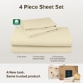thumbnail image 3 of California Design Den 100% Cotton 4-Piece Queen Sheet Set, Buttery Yellow, 3 of 7