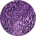 thumbnail image 1 of Ahgly Company Machine Washable Indoor Round Transitional Purple Area Rugs, 3' Round, 1 of 7