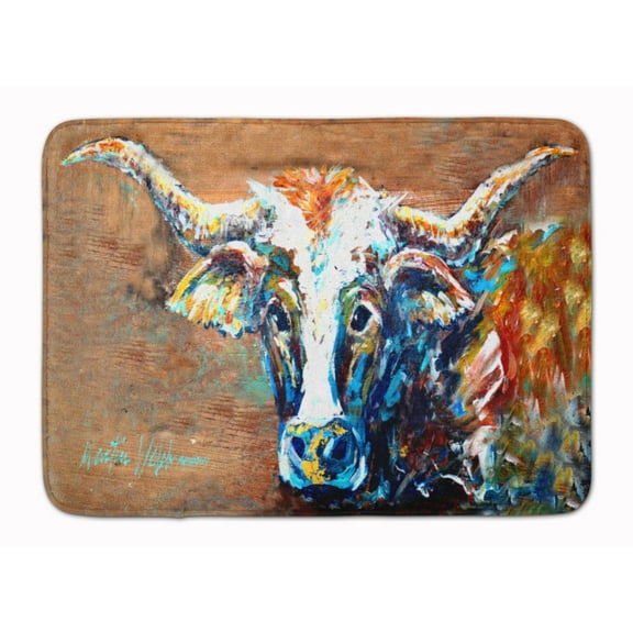 Carolines Treasures MW1165RUG On the Loose Brown Cow Machine Washable Memory Foam Mat 19 X 27" multicolor