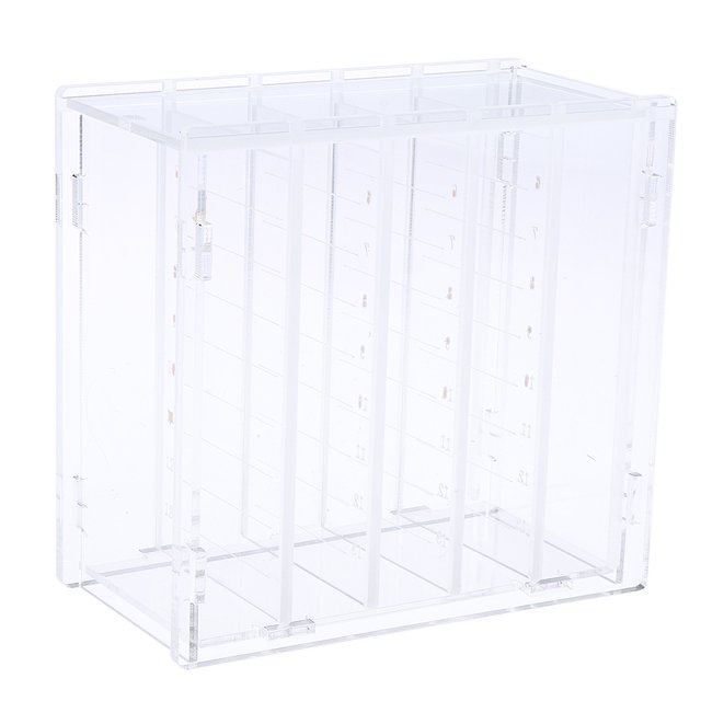 Caja de almacenamiento de pestañas falsas Sunnimix Acrílico Transparente 5 capas 13x12x6.3 cm