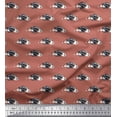 thumbnail image 1 of Soimoi Polyester Crepe Fabric Basset Hound Dog Print Fabric by The Yard 52 Inch Wide, 1 of 3