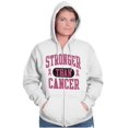 thumbnail image 5 of Breast Cancer Stronger Than Cancer Zip Hoodie Sweatshirt Women Brisco Brands X, 5 of 6