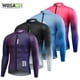 thumbnail image 2 of WOSAWE Jersey de ciclismo ajustado con degradado de color para hombre, sudadera de manga larga para bicicleta de montaña, ropa reflectante para ciclismo de descenso, 2 of 5