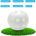 thumbnail image 3 of Practice Golf Balls Flight Golf Balls Hollow Plastic Golf Training Balls Airflow Golf Balls for Swing Practice Driving Range Home Use Indoor 12 Pack, White, 3 of 5