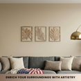 thumbnail image 3 of Modern Wooden Wall Sculptures - Set Of 3 Home Decor Accent Large Art For Living Room  Bedroom Office Easytallation (oak Tree Leaves), 3 of 8