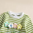 thumbnail image 4 of OSOLU Children Girls Outfit Sets 2-Pack Knit Long Sleeve Stereo Floral Tops and Pants Comfortable Casual Daily Wear Trendy Versatile Clothing Sets, 4 of 9