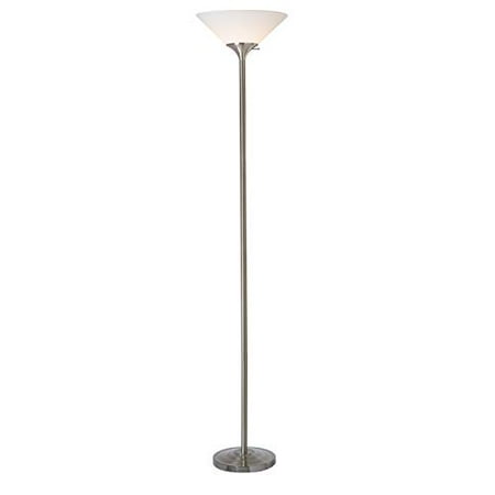 Photo 1 of Normande Lighting JP3-1131A Torchiere Floor Lamp, 71", Brushed Steel