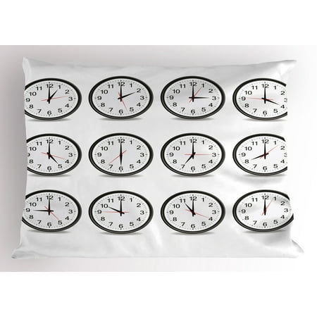 clock pillow sham clocks