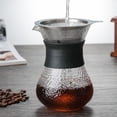 thumbnail image 4 of veasfak Clear Pour Over Coffee Maker, High-Temperature Resistant Hand Brewing Anti-Scald Carafe 600ml, 4 of 9