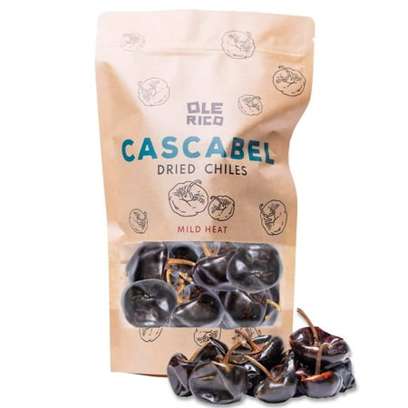 Dried Cascabel Chile Peppers - Whole - 6 oz Resealable Bag by Ole Rico