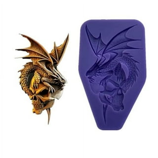 Rose Dragon Silicone Molds,Epoxy Resin Mold,DIY 3D Carved Large Animal  Statue Making Resin Mold,Chocolate Baking Tool for Wedding Cake  Decorating,Wall