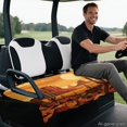 thumbnail image 2 of Yuyamidu Arizona Sunset Golf Cart Seat Covers with 4 Front Pockets Cactu Club Cars Seat Towel Blanket for 2 Passenger, Golf Cart Accessories Comfortable and Protect Your Golf Cart, 2 of 7