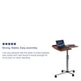 thumbnail image 4 of Flash Furniture Angle and Height Adjustable Mobile Laptop Computer Table with Cherry Top, 4 of 8