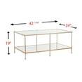 thumbnail image 2 of SEI Furniture Knox Glass Top Coffee Table in Gold, 2 of 4