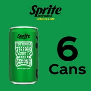 Sprite Zero Sugar Lemon-Lime Caffeine Free Soda Pop Mini Cans, 7.5 fl oz, 6 Pack