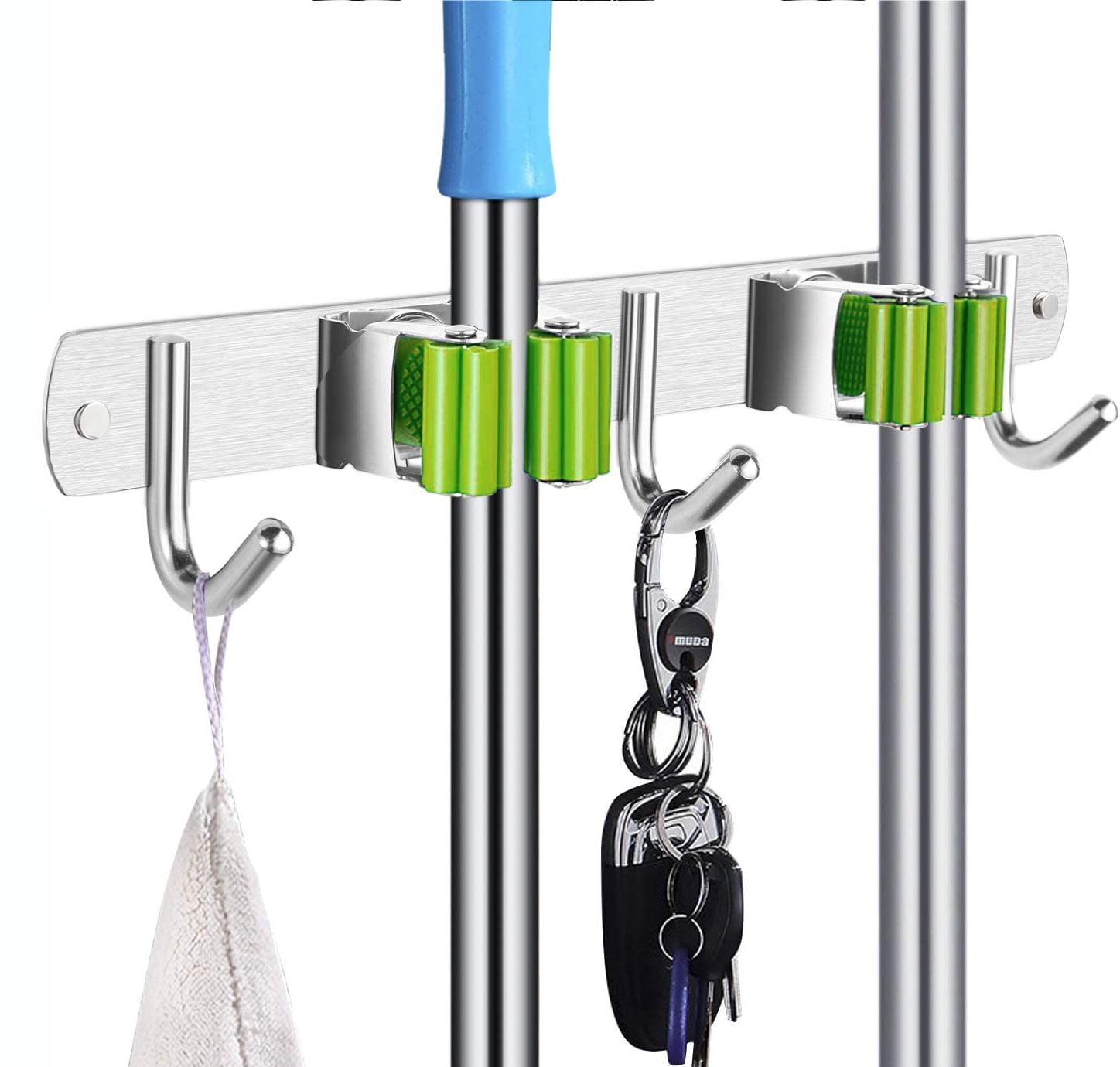 Mop and Broom Holder Wall Mount Dinosam Heavy Duty Broom Garden Tool