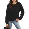 thumbnail image 3 of Resicozy Oversized Sweatshirt for Women Crewneck Long Sleeve Plain Pullover Tops Fall Fashion Clothes with Pocket 2025 Black 2XL, 3 of 5
