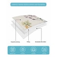 thumbnail image 5 of Quilts Twin Size, Watercolor Flowers Beige Soft Comforter Bedding Set for Bed, Spring Summer Retro Botanical Lightweight Quilted Bedspread with Pillow Cover(2 Pieces) for All Season, 68x86 Inch, 5 of 6