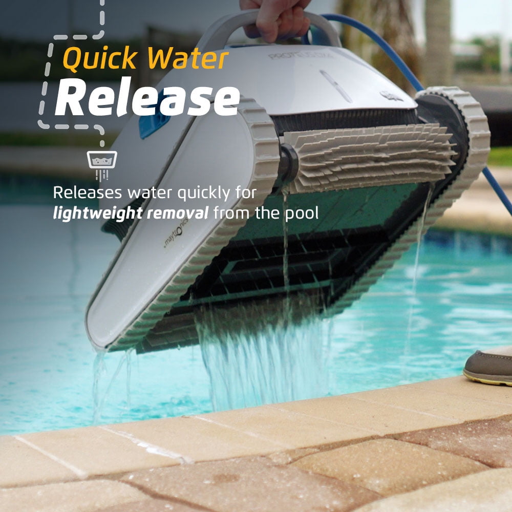 Restored Dolphin Proteus DX4 Automatic Robotic Pool Vacuum Cleaner, Wall Climbing, Waterline Scrubber Brush, Ideal for In-Ground Pool up to 50 FT in Length (Refurbished)