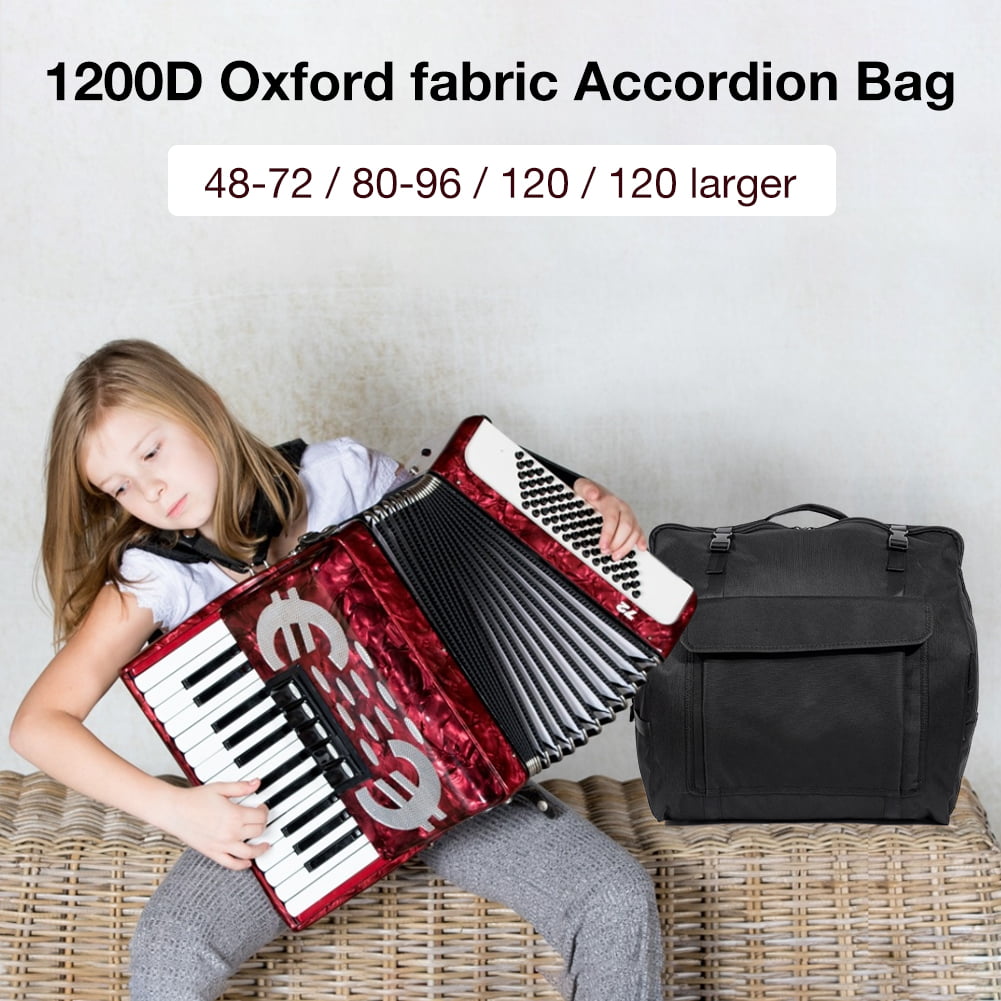 Gig Bag Series Accordions Storage Bag for 48/60/72/80/96/120 Bass Piano Accordions Black 