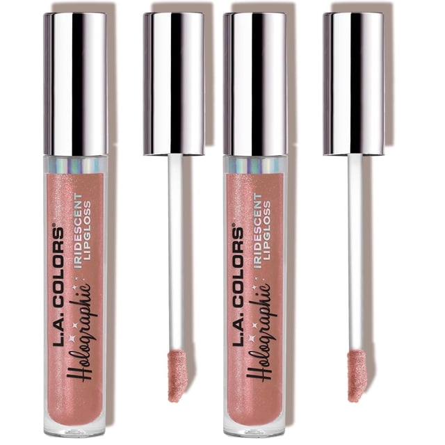 Brillo labial L.A. COLORS Heavenly holográfico, paquete de 2
