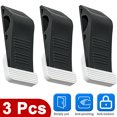 thumbnail image 1 of AMERTEER Door Stopper Rubber Doorstop 3 pack Rubber Doorstop Wedges For Home And Office Non Scratching Soft Door Stops Wedges Multi Surface Open Door Holders Black, 1 of 6