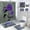 Purple, variant on Shower Curtain,4 Pcs Toilet Lid Cover And Bathroom Mat Set Accessories Shower Curtain Sets With Non Slip Rugs