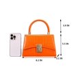 thumbnail image 3 of Bandolera JHVYF para mujer, clásica, con forma de cartera, color naranja, 3 of 7