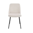 thumbnail image 2 of Set de dos sillas para comedor o estudio premier con asiento acolchado en tela lino con diseño clasico comoda en estructura en negro mate.SKU SET19356 BK BEIGE LINO, 2 of 5