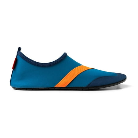 FITKICKS Classic Active Footwear Quick Dry Foldable Water Shoes, Blue/Orange (Men's)
