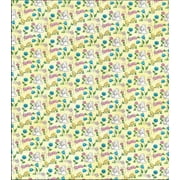 44 x 36 Easter Bunnies and Friends Yellow Fabric Traditions 100% Cotton
