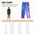 thumbnail image 3 of Fotbe Swirl Blue And Purple Pantalones de Pijama para Mujer, Pantalones de Dormir, Pantalones Pj con Cordón y Bolsillos-Large, 3 of 6