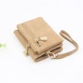 thumbnail image 1 of Cartera larga de mujer con doble cremallera y acabado esmerilado, cartera de mano de mujer de gran capacidad, cartera de mano larga, 1 of 6