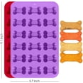 thumbnail image 5 of 3 Pack Silicone Ice Molds Trays with Puppy Dog Paw and Bone Shape, Reusable Bakeware Maker for Baking Chocolate Candy, Oven Microwave Freezer Dishwasher Safe - Pink, Red, Purple, 5 of 9