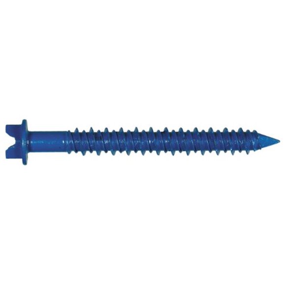 Masonry Screw Anchors With Bit, Hex Washer Head, 1/4 x 1-1/4 In., 100-Pk. - 375293