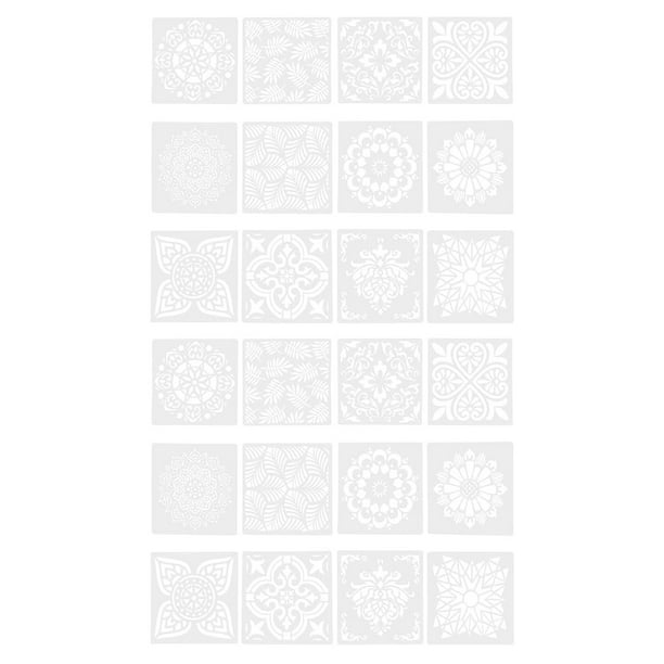 Plantilla grande reutilizable Plantilla de mandala Plantilla de pintura cortada con láser para piso Pared Azulejo Tela Muebles Plantillas Pintura