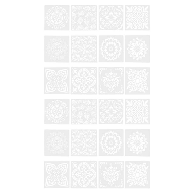 Plantilla grande reutilizable Plantilla de mandala Plantilla de pintura cortada con láser para piso Pared Azulejo Tela Muebles Plantillas Pintura