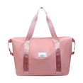 thumbnail image 2 of Pink Travel Bag Large Utility Tote Bag Waterproof Weekender Bag Lightweight Carry on Duffel Tote for Gym Overnight Trip Vacation College Use 1 Pack, 2 of 6